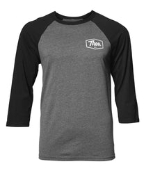 Tee S18 3/4 Script Wht/Blk – S 3030-16084
