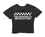 Tee S20W Checkup Crop Black – L 3031-3741