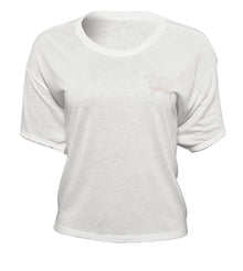 Tee Wmn Metal Crop White – S 3031-4000
