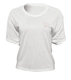 Tee Wmn Metal Crop White – S 3031-4000