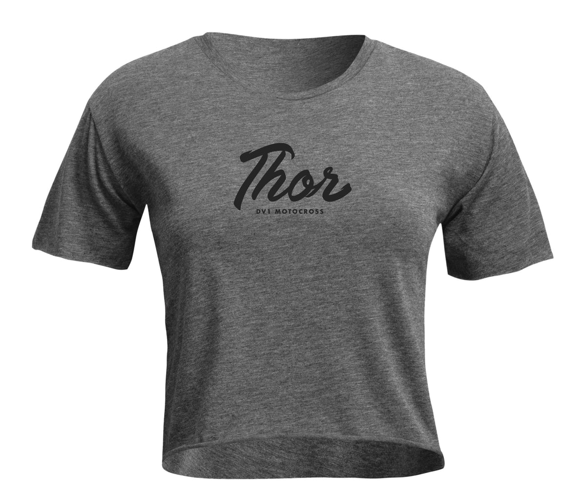 Tee Woman Script Crop Char SM – S 3031-4102