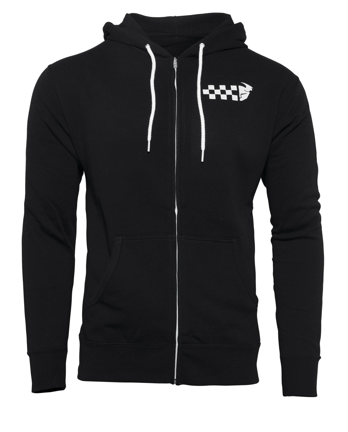 Fleece Checkers Zip Black – S 3050-5815