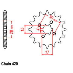 39T Rear Sprocket Royal Enfield (Black) (319)