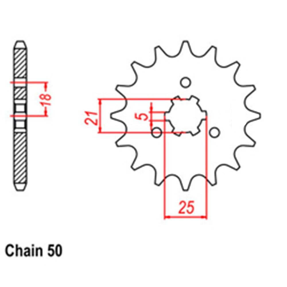 FRONT SPROCKET - STEEL  15T 530P - 31-1A1-15