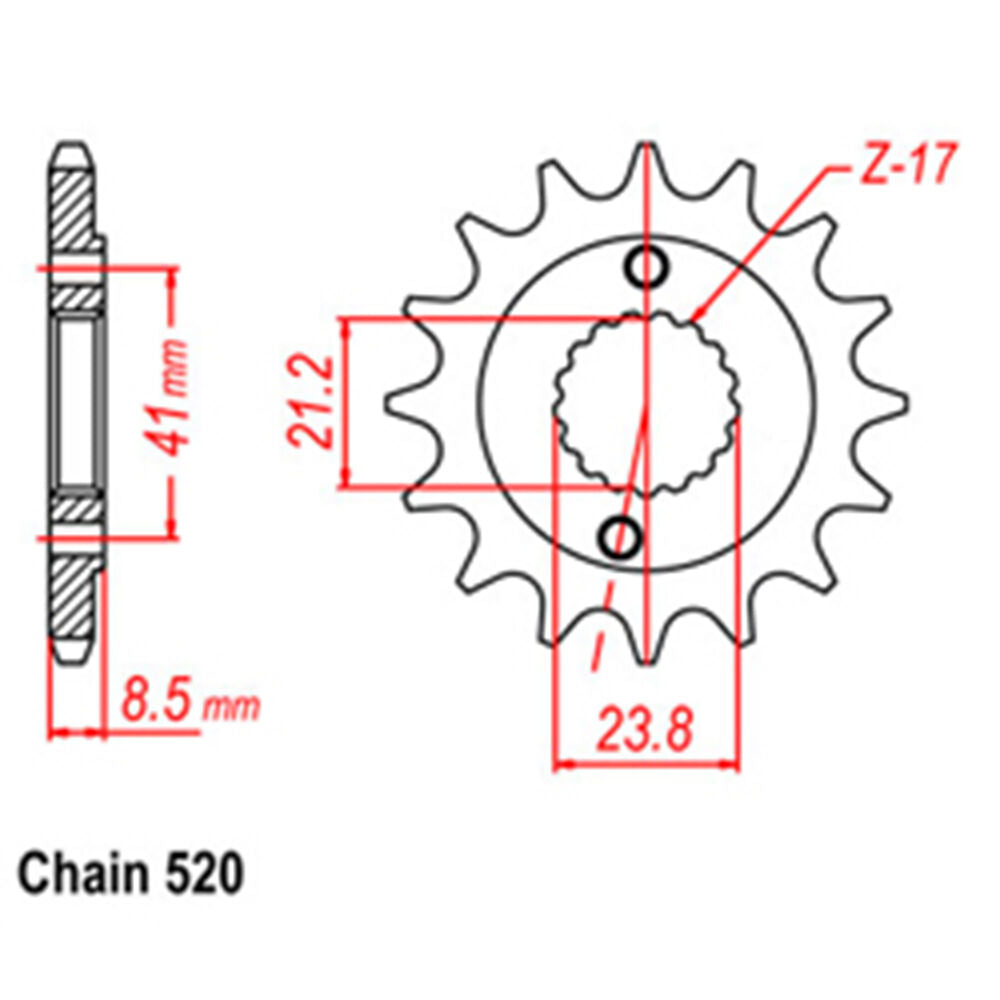 FRONT SPROCKET - STEEL  14T 520P - 31-KCY-14