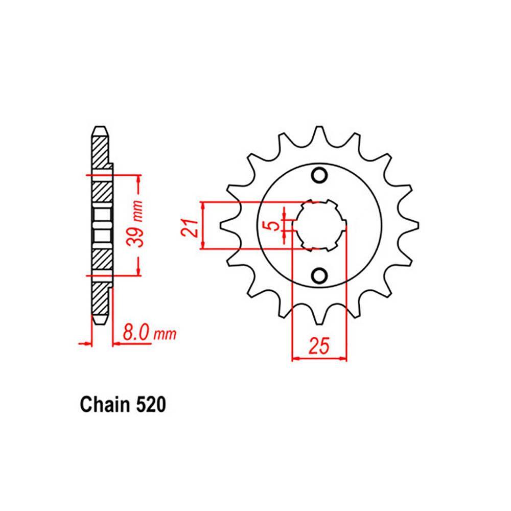 FRONT SPROCKET - STEEL  14T 520P - 31-LB1-14