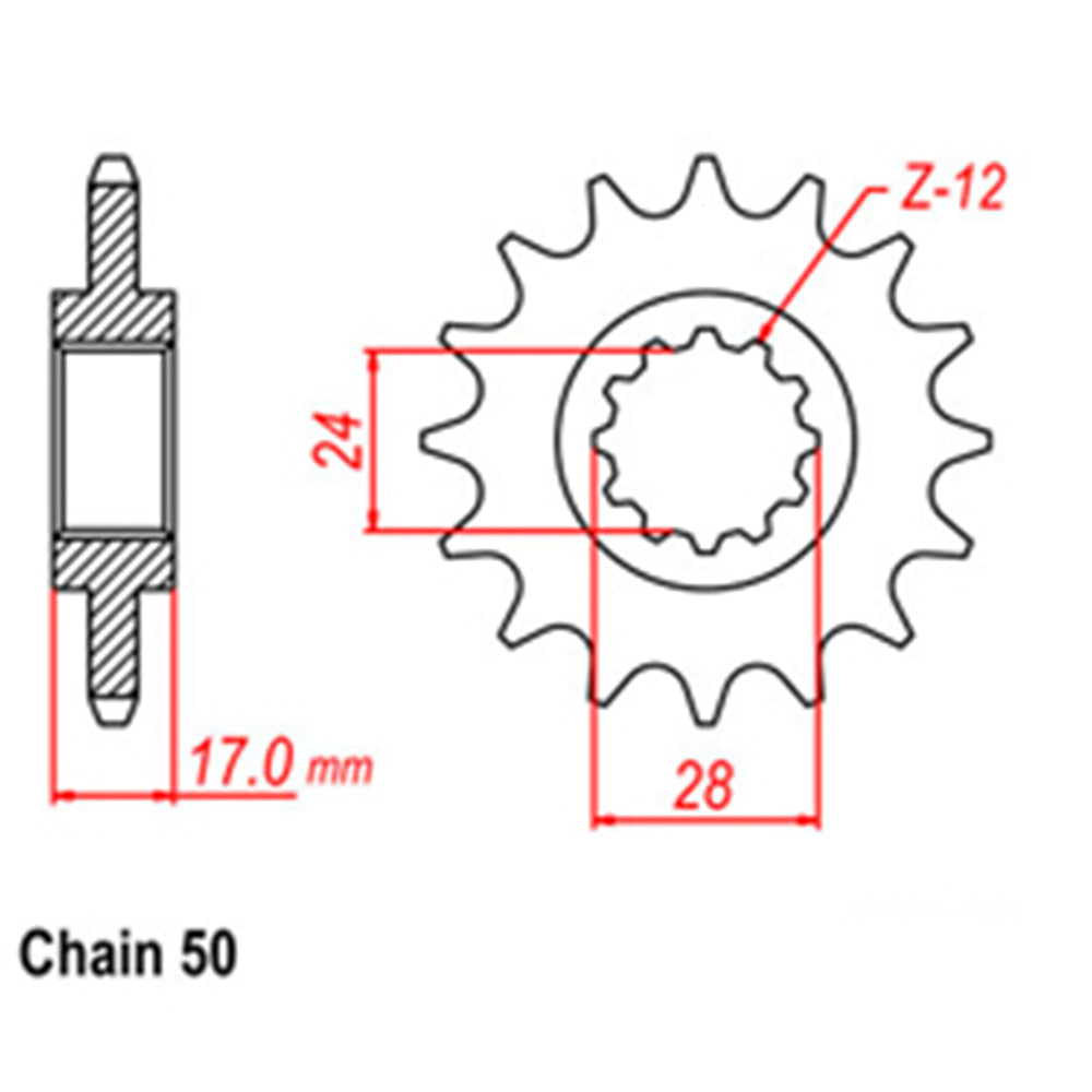 FRONT SPROCKET - STEEL  15T 530P - 31-MN4-15