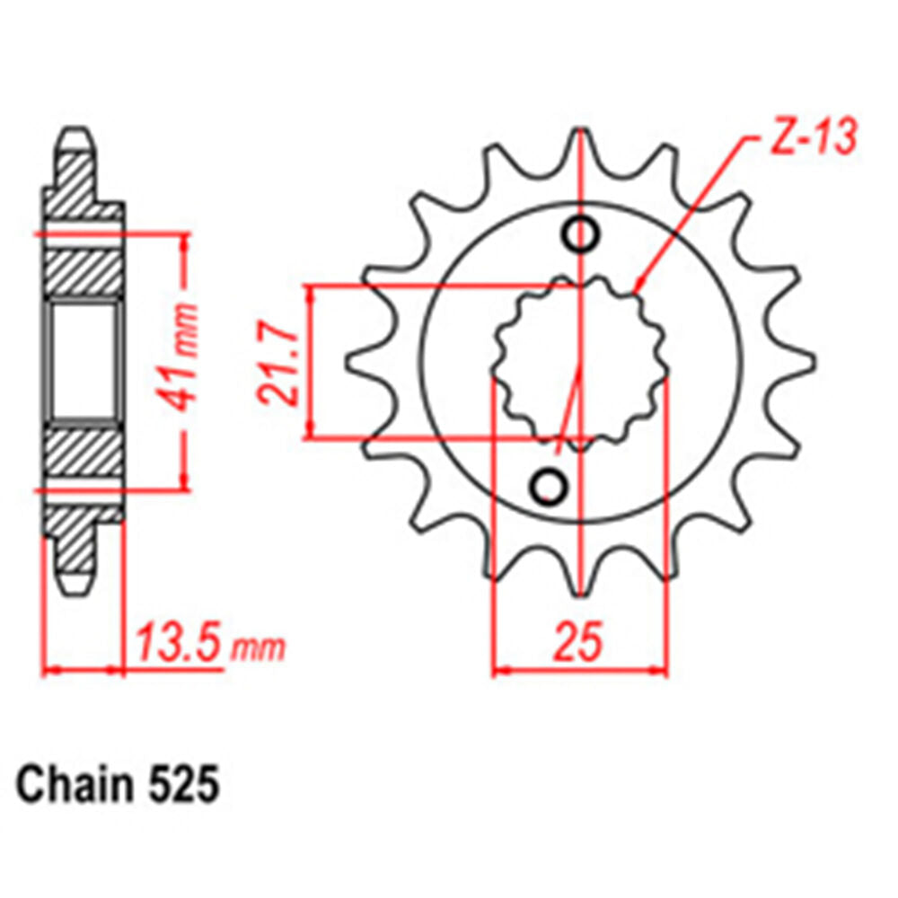 FRONT SPROCKET - STEEL  16T 525P - 31-MN8-16