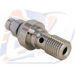 SINGLE DOMED HEAD BLEED BANJO BOLT 3/8 UNF CHROME - 310375DC