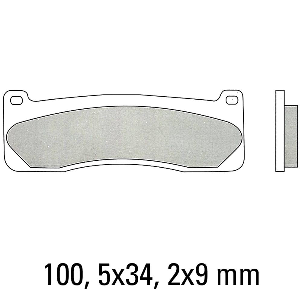 FERODO Disc Pad Set - FDB2043 CP911 Carbon Grip Race Compound - Non Sintered - 01-2043-CP
