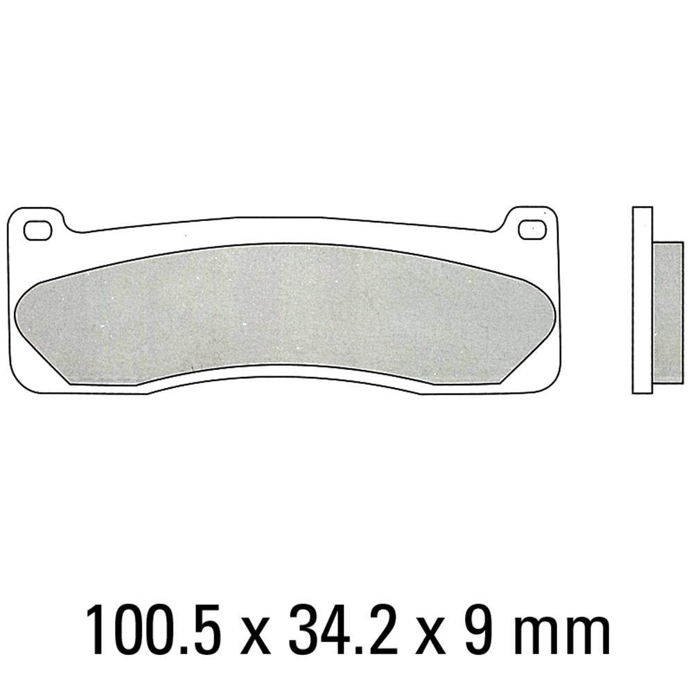 FERODO Disc Pad Set - FDB2043 P Platinum Non Sintered Compound - 01-2043-P0
