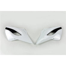 /UFO HUSKY TC/FC 14-15 TC250 16 TE/FE 14-16 RADIATOR SHROUDS (OEM 14 WHT/BLK)