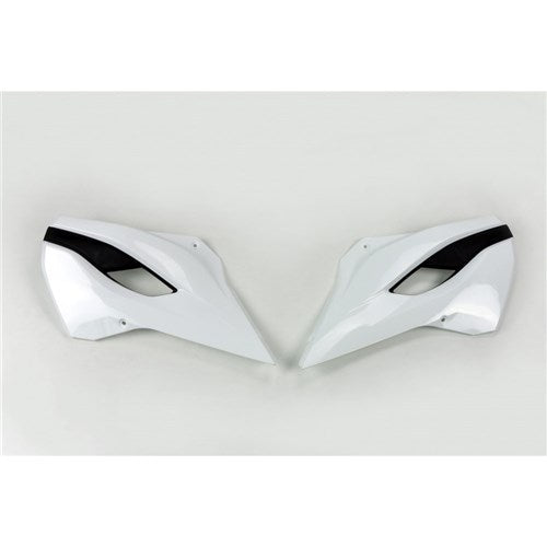 /UFO HUSKY TC/FC 14-15 TC250 16 TE/FE 14-16 RADIATOR SHROUDS (OEM 14 WHT/BLK)