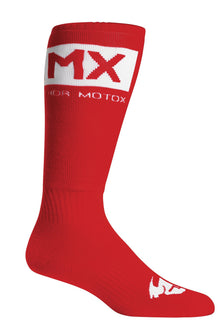 Sock MX Solid Red/White 6-9 3431-0673