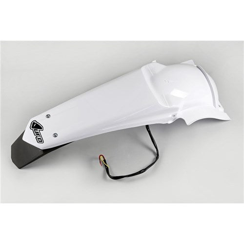 UFO WR250F 07-14/450F 07-11 Rear Fender W/LED T/Light ((WHT))