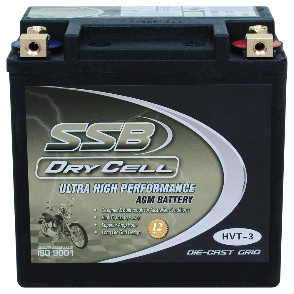 12 Volt SSB Dry Fit High Performance (3) (MBTX12U/YTX14L-BS) Reverse Polarity