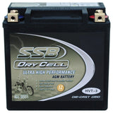 12 Volt SSB Dry Fit High Performance (3) (MBTX12U/YTX14L-BS) Reverse Polarity