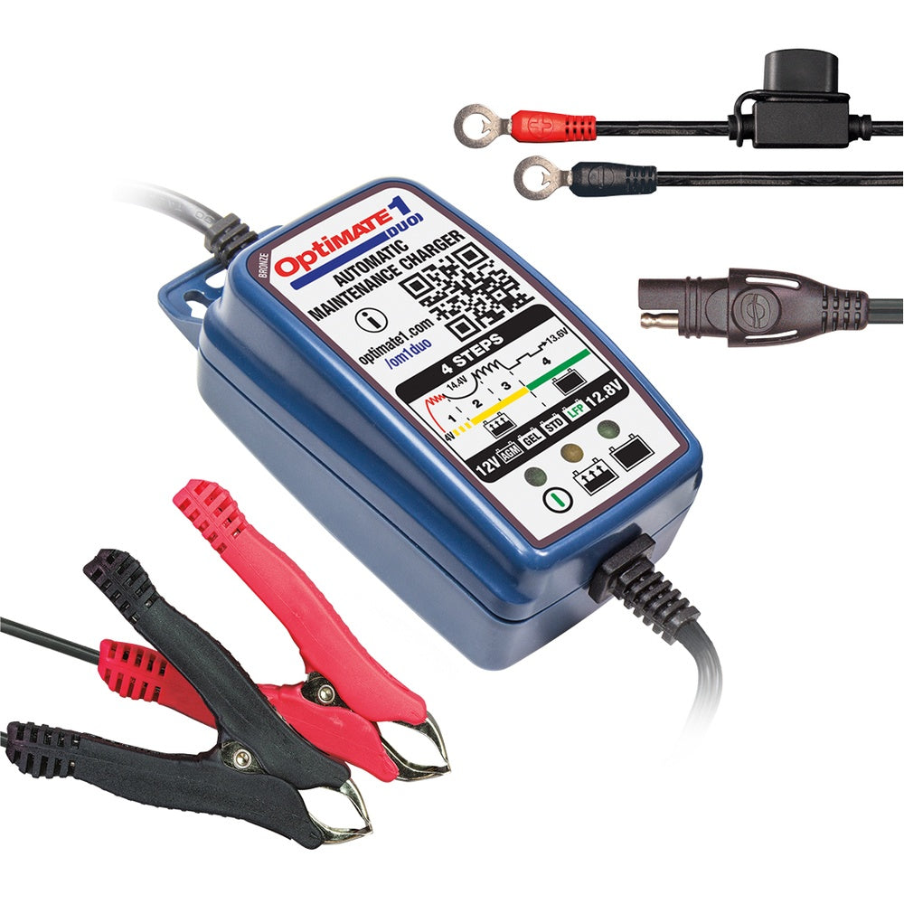 TecMate Optimate 1 DUO - Lithium and Lead Acid Smart Charger 0.6amp (24)