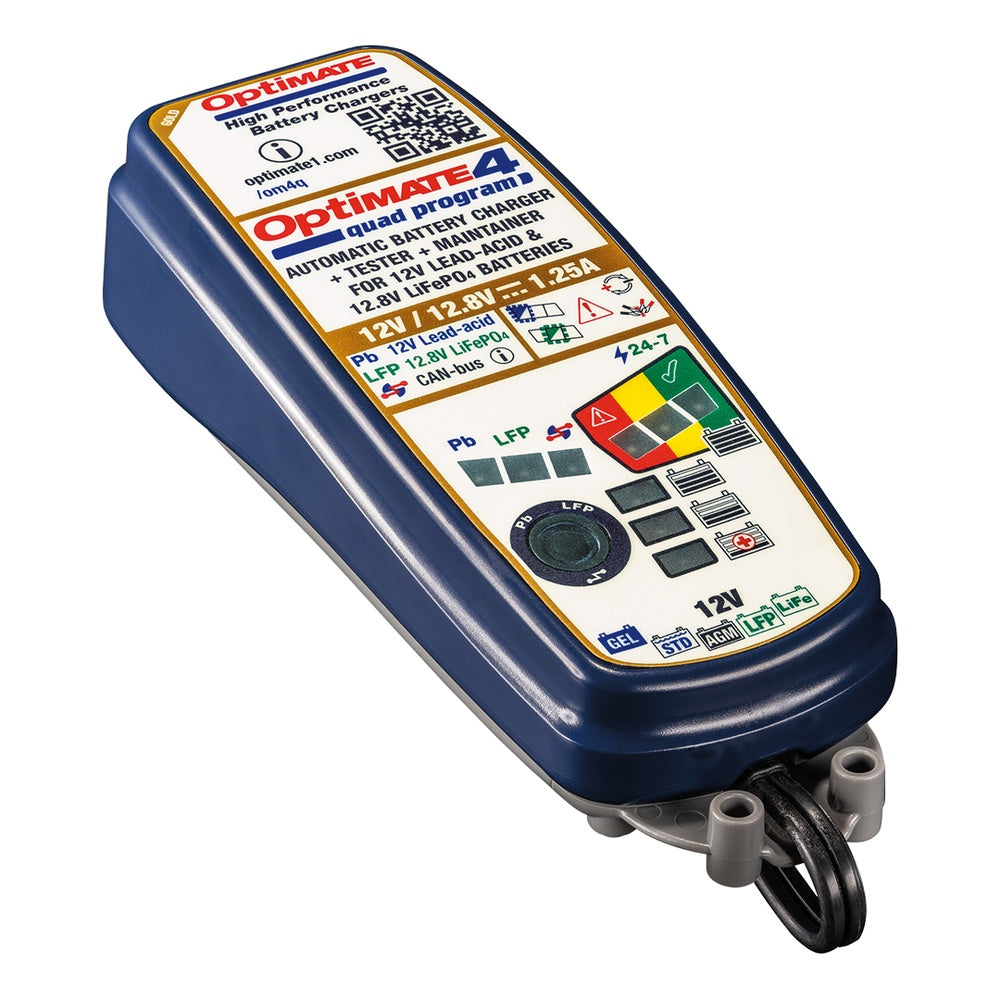 TecMate Optimate 4 Quad Program Smart Charger (12) (Suitable for BMW) 1.25 Amp (Superseded from 4-TM348)
