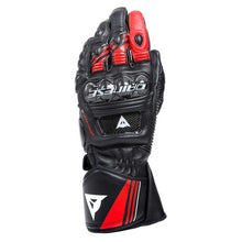 Dainese Druid 4 Leather Gloves - BK/LAVA-RED/WHT