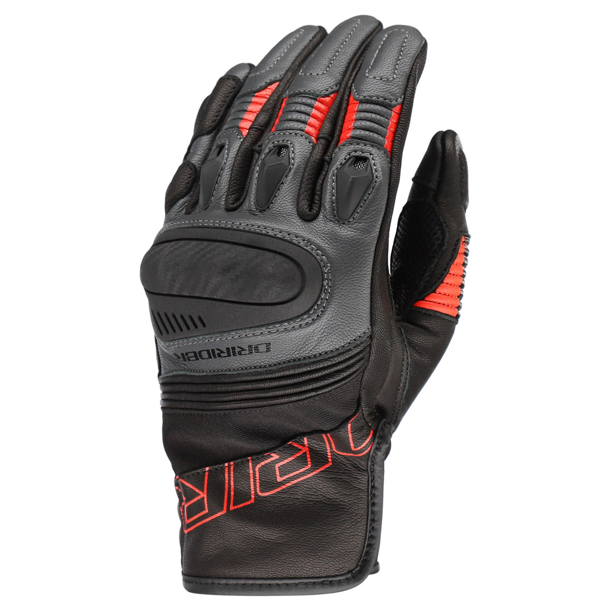 Dririder Torque Gloves - Short Cuff - BLK / GRY / RED