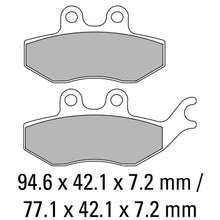 FERODO Disc Pad Set - FDB2147 S Scooter Compound - Non Sintered - 01-2147-S0