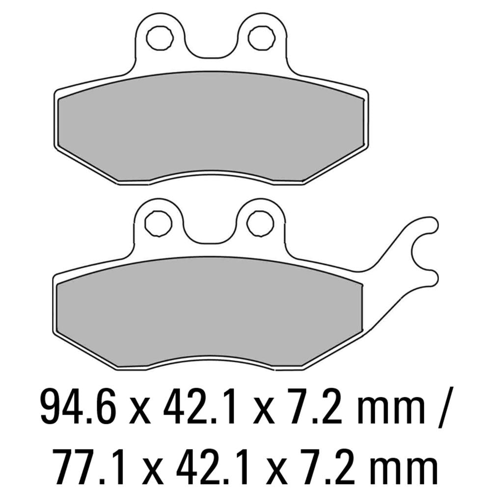 FERODO Disc Pad Set - FDB2147 S Scooter Compound - Non Sintered - 01-2147-S0