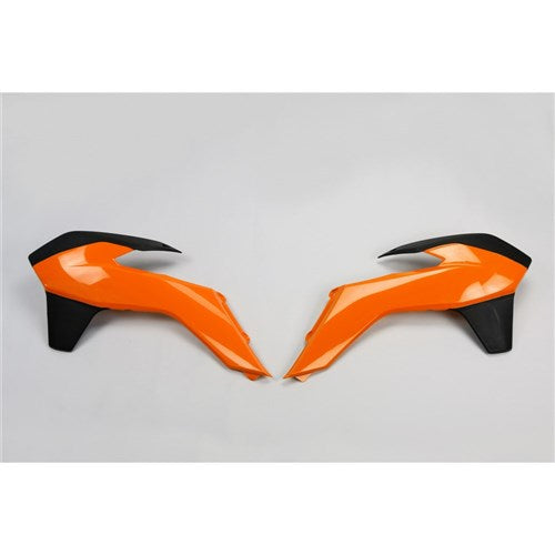 /UFO KTM Radiator Shrouds SX/SXF SNR 2014 (OEM Colour Org/BLK)