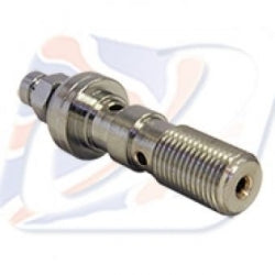 DOUBLE DOMED HEAD BLEED BANJO BOLT M10 X 1 CHROME - 410100DC