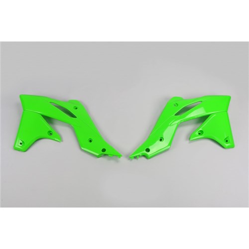/UFO Kawasaki Radiator Shrouds KX250F 13-16 (GRN)