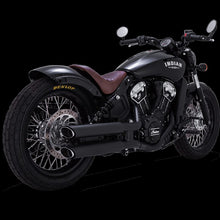 Vance & Hines V&H TWIN SLASH 3IN SLIP-ONS PCX BLACK INDIAN SCOUT 15-22 (WAS V48623)
