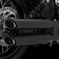 Vance & Hines V&H TWIN SLASH 3IN SLIP-ONS PCX BLACK INDIAN SCOUT 15-22 (WAS V48623)