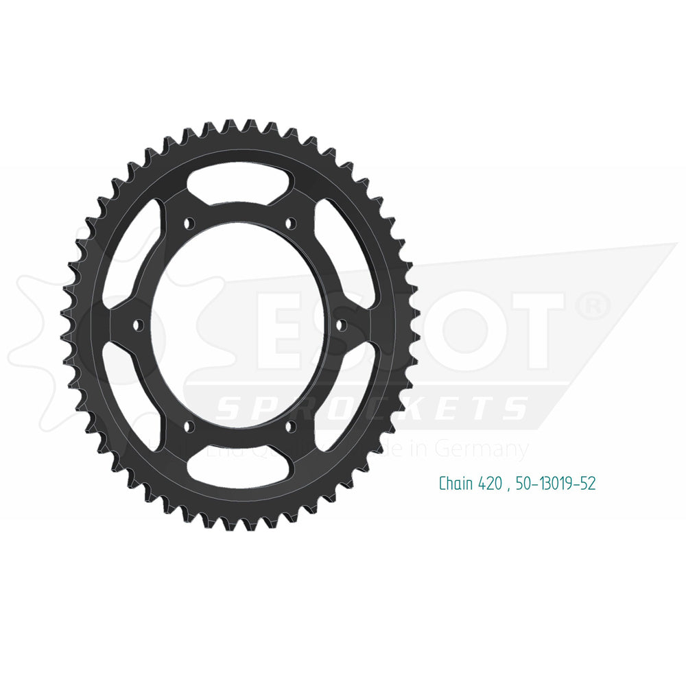 Sprocket Rear 420-52T Steel - 50-13019-52