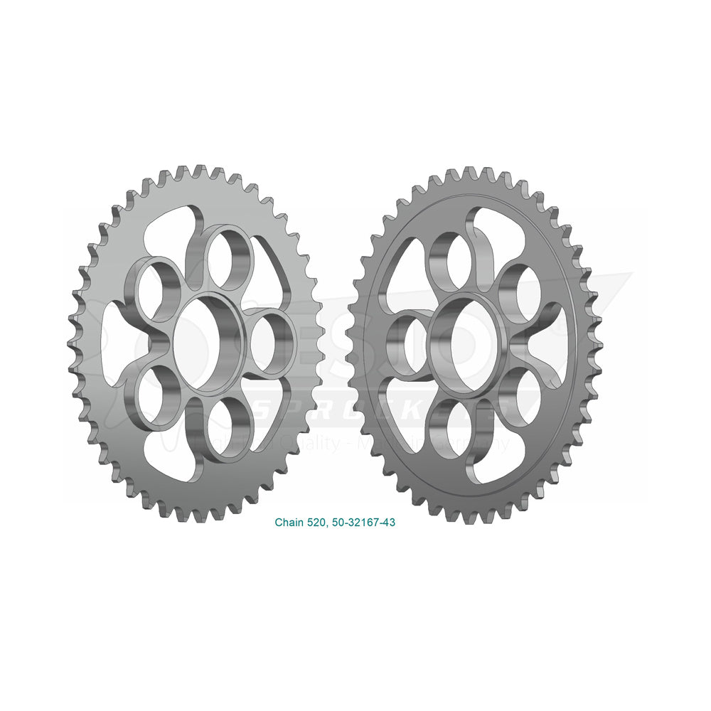 Sprocket Rear 520-43T Steel - 50-32167-43