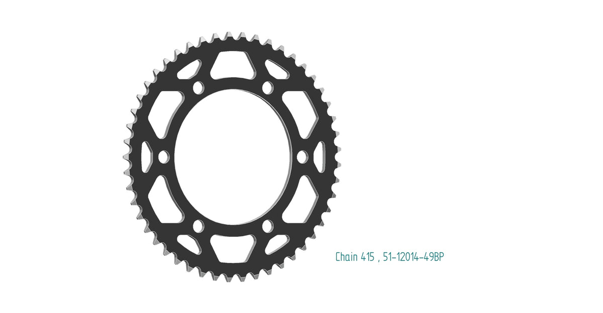Sprocket Rear Alloy 415-49T - 51-12014-49