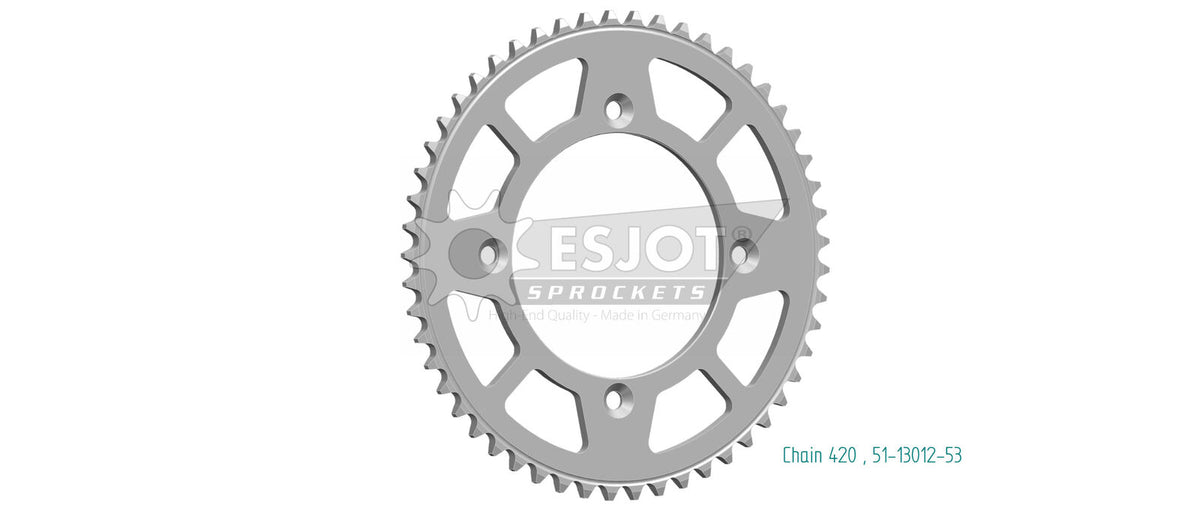 Sprocket Rear 420-53T Alloy - 51-13012-53