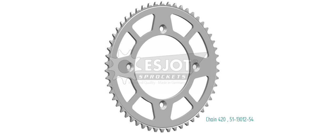 Sprocket Rear 420-54T Alloy - 51-13012-54