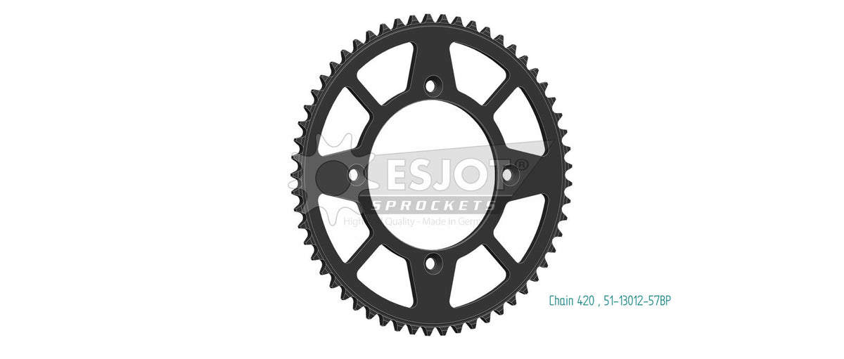 Sprocket Rear 420-57T Alloy - 51-13012-57BP