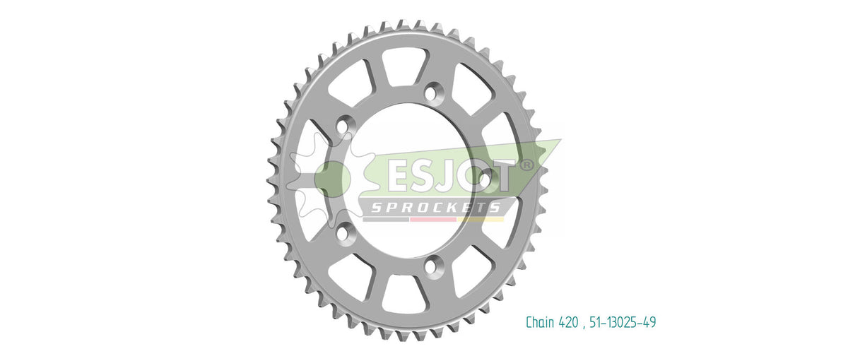Sprocket Rear 420-49T Alloy - 51-13025-49