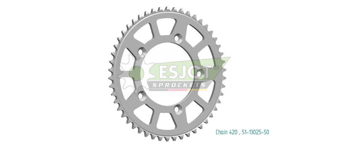 Sprocket Rear 420-50T Alloy - 51-13025-50