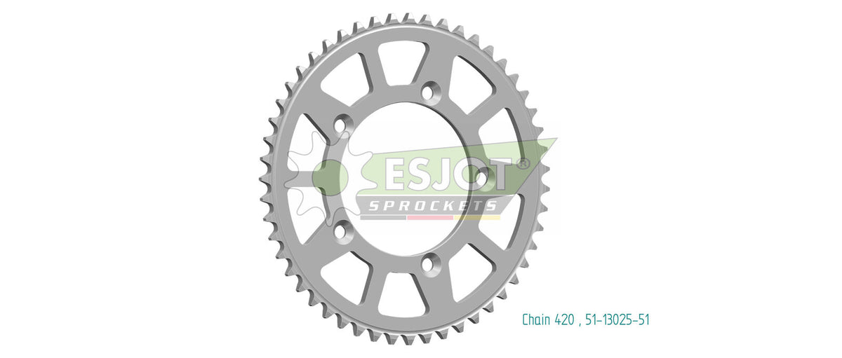 Sprocket Rear 420-51T Alloy - 51-13025-51