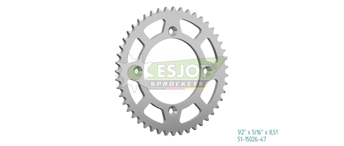Sprocket Rear 428-47T Alloy - 51-15026-47