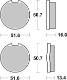 SBS FRICTION - Ceramic Front / Rear Brake Pads - 518HF-