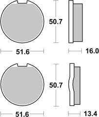 SBS FRICTION - Ceramic Front / Rear Brake Pads - 518HF-