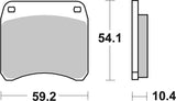SBS FRICTION - Ceramic Front / Rear Brake Pads - 523HF-