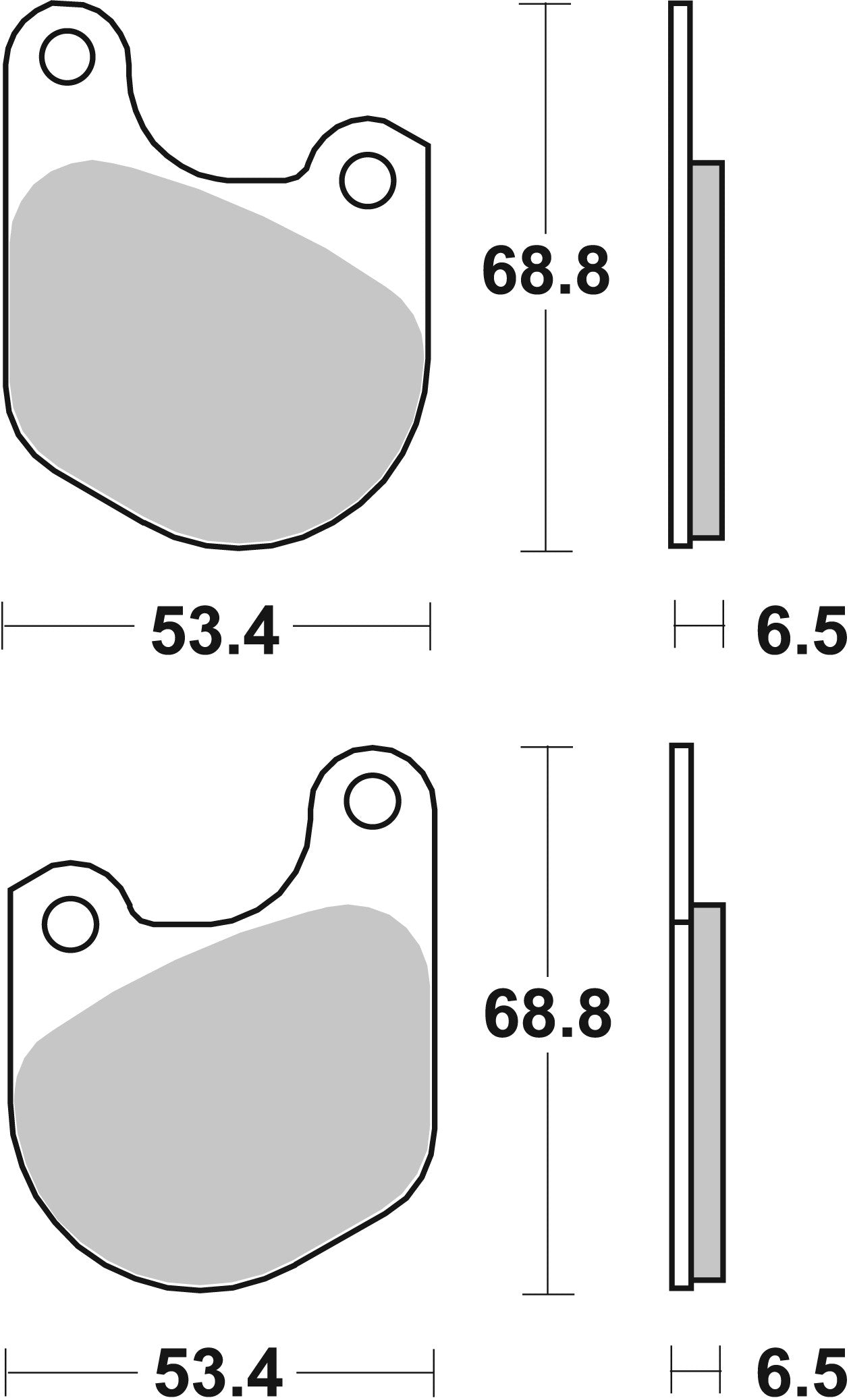 SBS FRICTION - Ceramic Front H-D Brake Pads - 537H.HF-