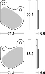 SBS FRICTION - Carbon Tech Front / Rear H-D Brake Pads - 543H.CT-
