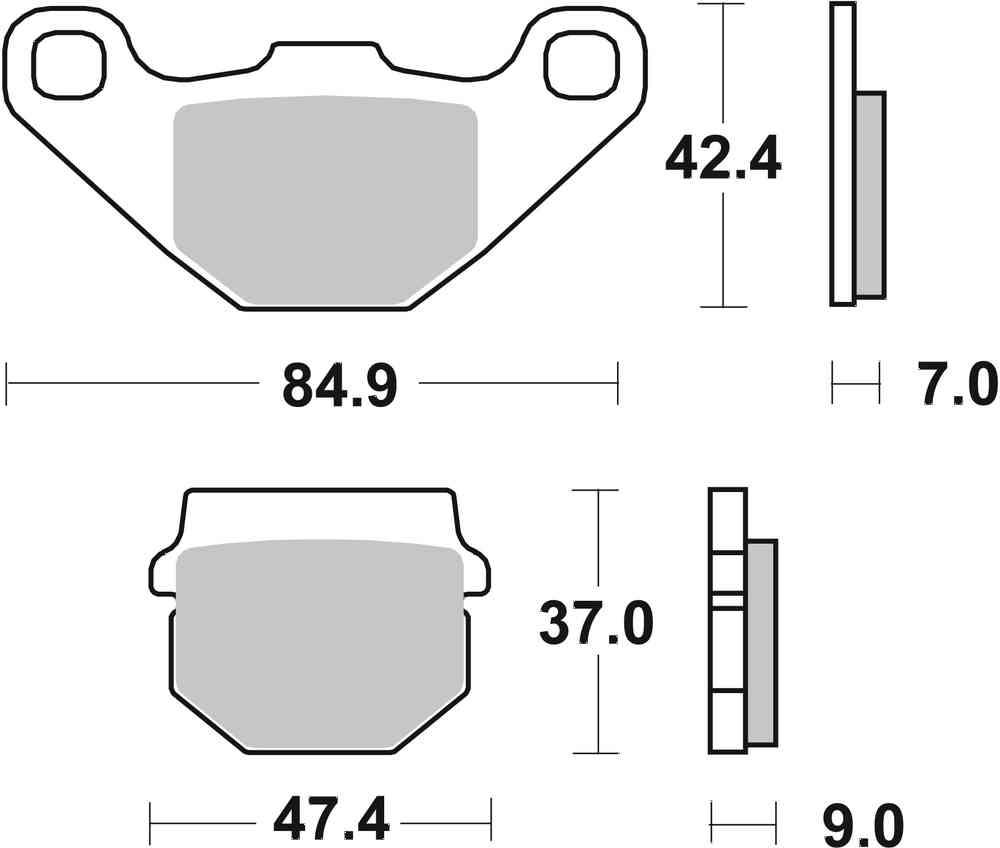 SBS FRICTION - Racing Sinter Front / Rear Off Road Brake Pads (SBS 101) - 544RSI-