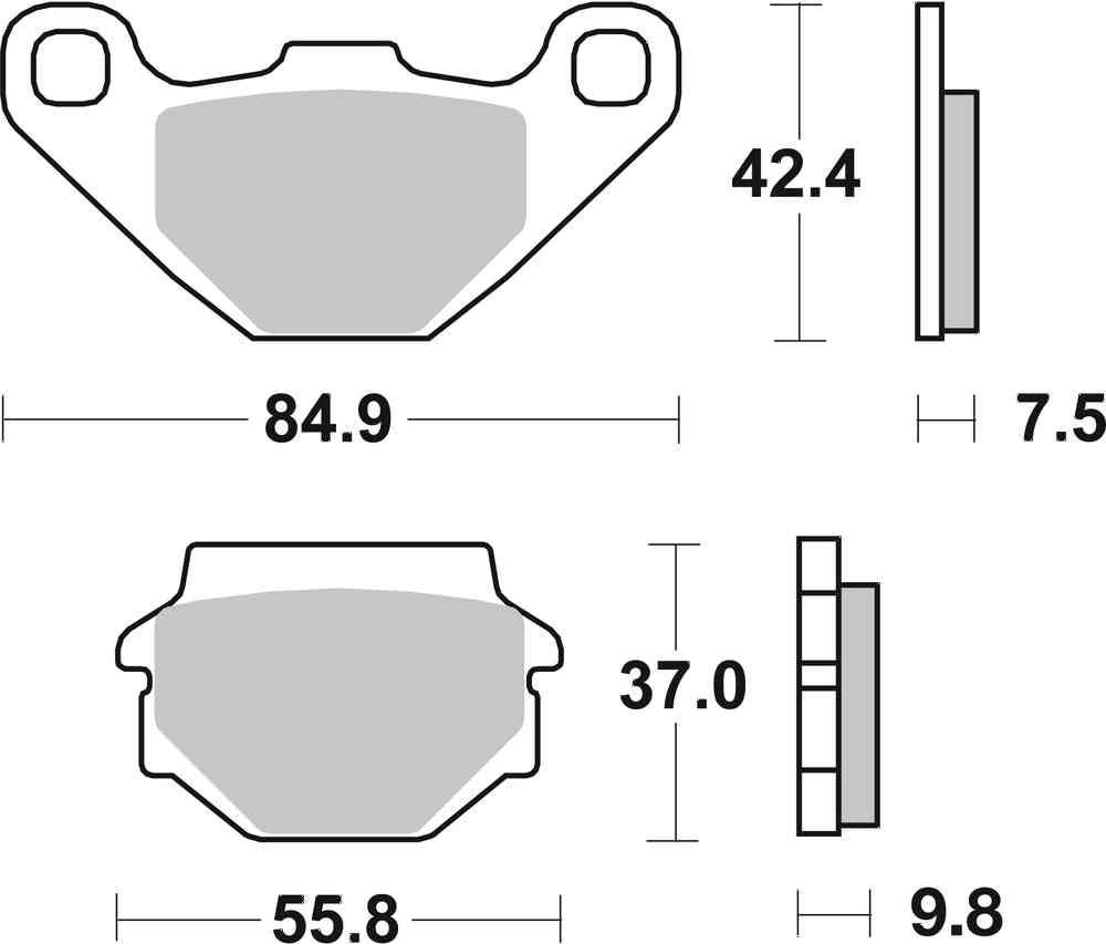 SBS FRICTION - Sinter Front / Rear Off Road Brake Pads (SBS 135 & 586) - 546SI-