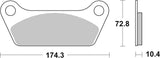 SBS FRICTION - Ceramic Rear H-D Brake Pads - 553H.HF-